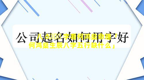 八 🐘 字看何鸿燊命理「何鸿燊生辰八字五行缺什么」